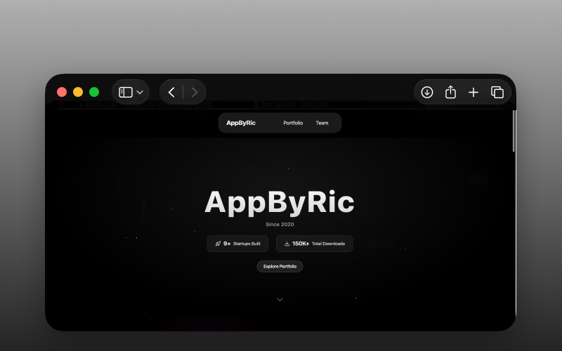 AppByRic - Landing Page